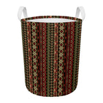 African Ethnic Pattern Print Round Laundry Basket