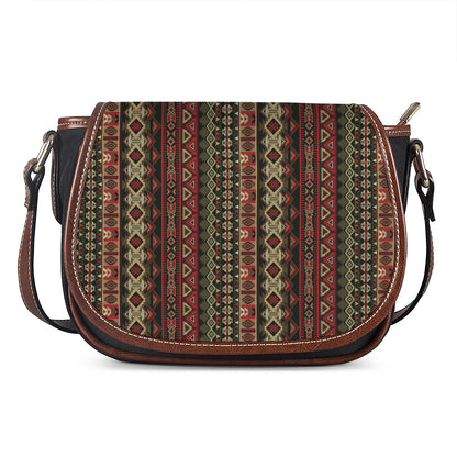 African Ethnic Pattern Print Saddle Bag