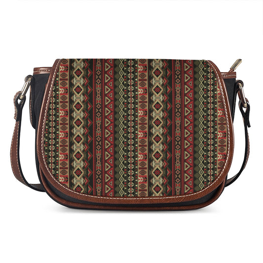 African Ethnic Pattern Print Saddle Bag