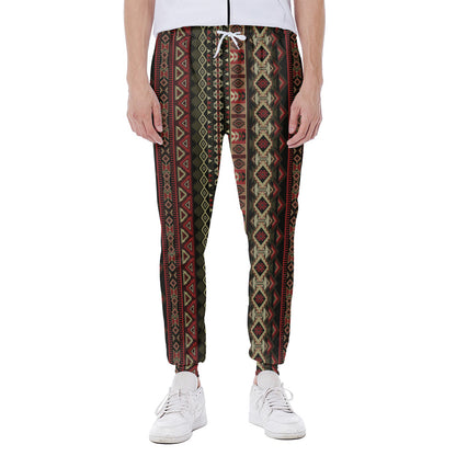 African Ethnic Pattern Print Scuba Joggers