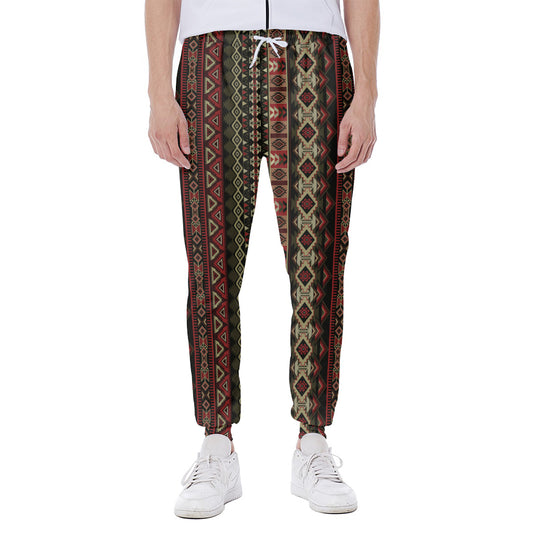 African Ethnic Pattern Print Scuba Joggers
