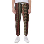 African Ethnic Pattern Print Scuba Joggers