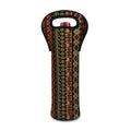 African Ethnic Pattern Print Single Neoprene Wine Tote
