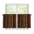 African Ethnic Pattern Print Tier Curtains