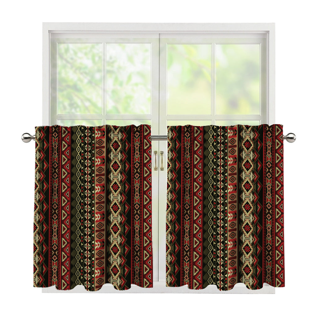 African Ethnic Pattern Print Tier Curtains