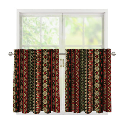 African Ethnic Pattern Print Tier Curtains