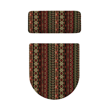 African Ethnic Pattern Print Toilet Lid And Tank Cover Set