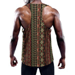 African Ethnic Pattern Print Training Tank Top