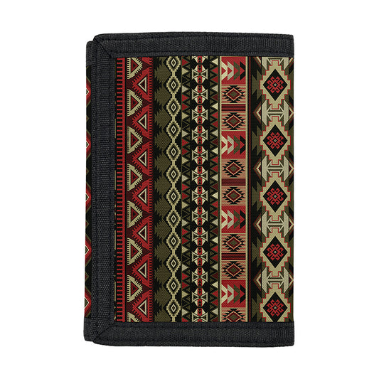 African Ethnic Pattern Print Trifold Wallet