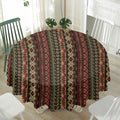 African Ethnic Pattern Print Waterproof Round Tablecloth