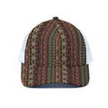 African Ethnic Pattern Print White Mesh Trucker Hat