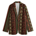 African Ethnic Pattern Print Women's Cotton Blazer