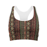 African Ethnic Pattern Print Women's Sports Bra