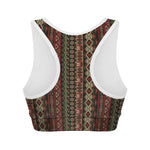 African Ethnic Pattern Print Women's Sports Bra