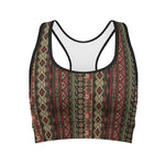 African Ethnic Pattern Print Women's Sports Bra