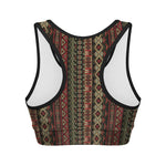 African Ethnic Pattern Print Women's Sports Bra