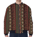 African Ethnic Pattern Print Zip Sleeve Bomber Jacket
