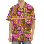 African Ethnic Tribal Inspired Print Aloha Shirt