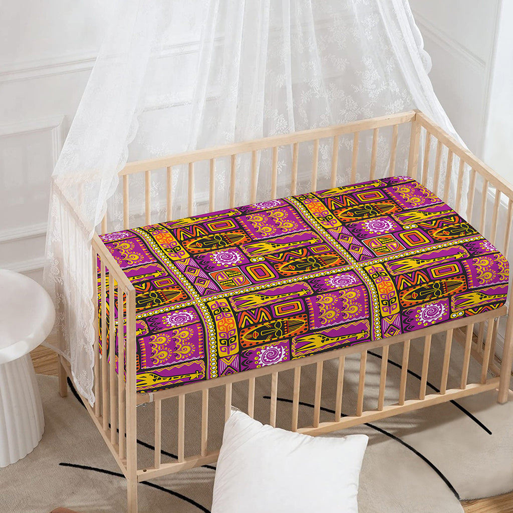African Ethnic Tribal Inspired Print Baby Crib Sheet