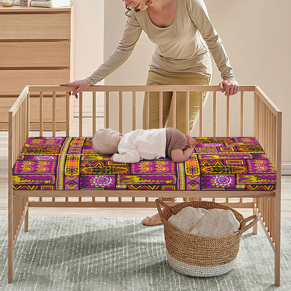 African Ethnic Tribal Inspired Print Baby Crib Sheet