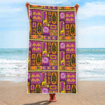 African Ethnic Tribal Inspired Print Beach Towel