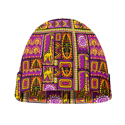 African Ethnic Tribal Inspired Print Beanie