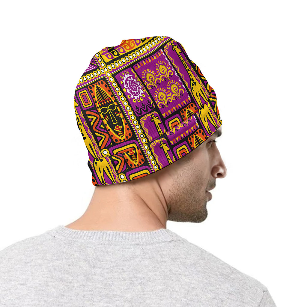 African Ethnic Tribal Inspired Print Beanie