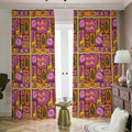 African Ethnic Tribal Inspired Print Dimout Pencil Pleat Curtains