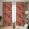 African Ethnic Tribal Inspired Print Blackout Pencil Pleat Curtains