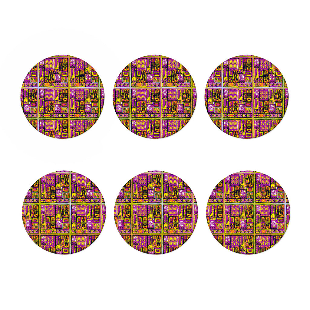 African Ethnic Tribal Inspired Print Coaster Set