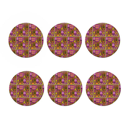 African Ethnic Tribal Inspired Print Coaster Set