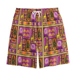 African Ethnic Tribal Inspired Print Cotton Shorts
