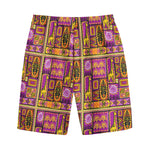 African Ethnic Tribal Inspired Print Cotton Shorts