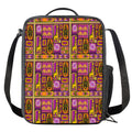 African Ethnic Tribal Inspired Print Crossbody Lunch Bag