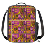 African Ethnic Tribal Inspired Print Crossbody Lunch Bag