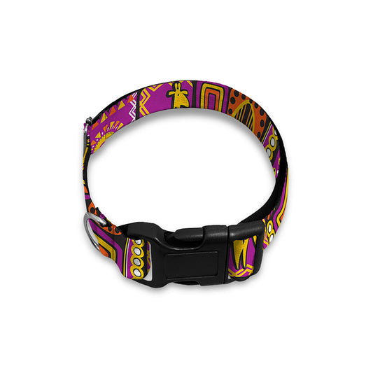 African Ethnic Tribal Inspired Print Dog Collar