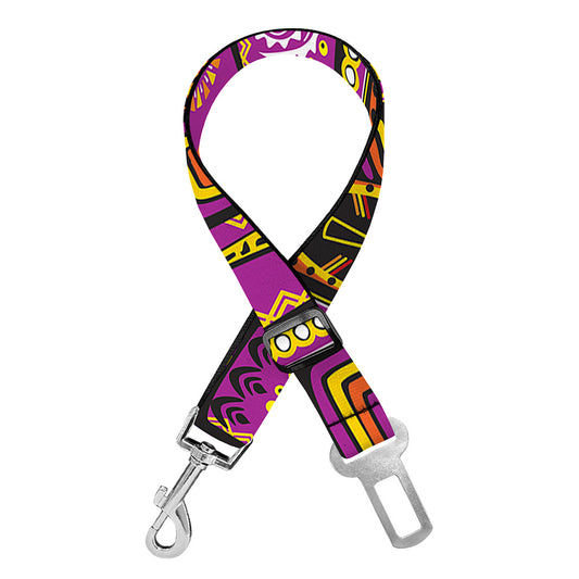 African Ethnic Tribal Inspired Print Dog Seat Belt