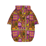 African Ethnic Tribal Inspired Print Dog Zip Up Hoodie
