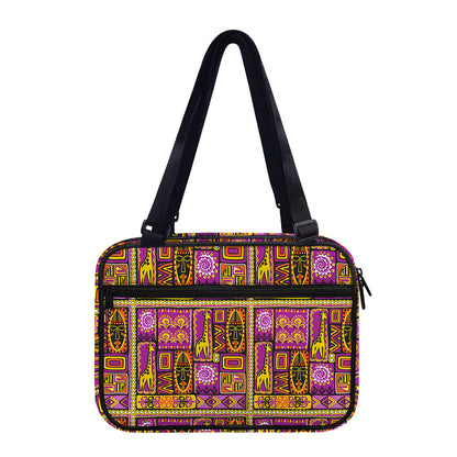 African Ethnic Tribal Inspired Print Double Strap Bible Bag