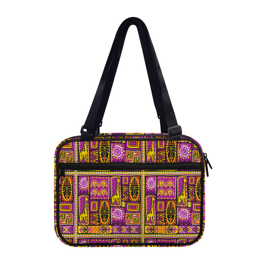 African Ethnic Tribal Inspired Print Double Strap Bible Bag