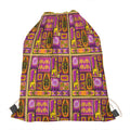 African Ethnic Tribal Inspired Print Drawstring Bag