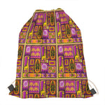 African Ethnic Tribal Inspired Print Drawstring Bag