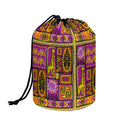 African Ethnic Tribal Inspired Print Drawstring Makeup Bag