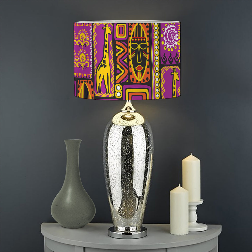 African Ethnic Tribal Inspired Print Drum Lamp Shade