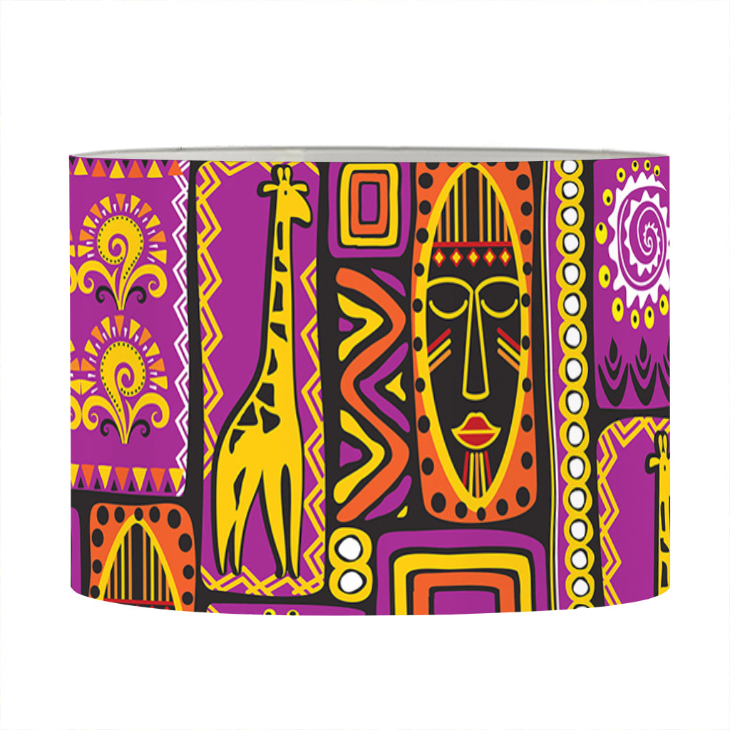 African Ethnic Tribal Inspired Print Drum Lamp Shade