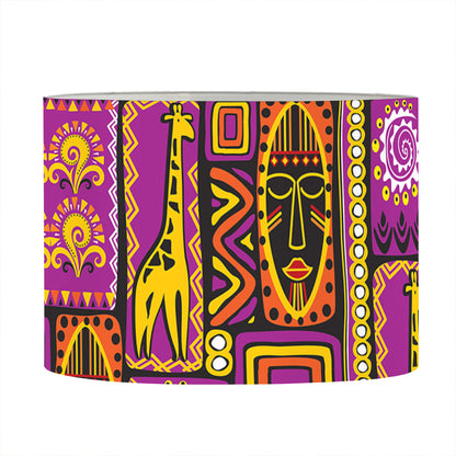 African Ethnic Tribal Inspired Print Drum Lamp Shade