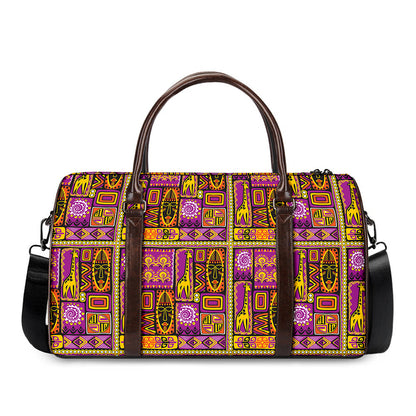 African Ethnic Tribal Inspired Print Duffle Bag