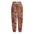 African Ethnic Tribal Inspired Print Fleece Lined Knit Pants