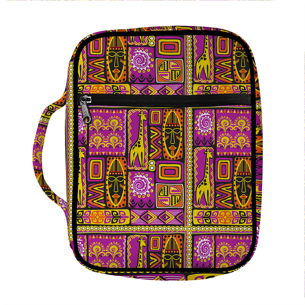 African Ethnic Tribal Inspired Print Front Pocket Bible Bag