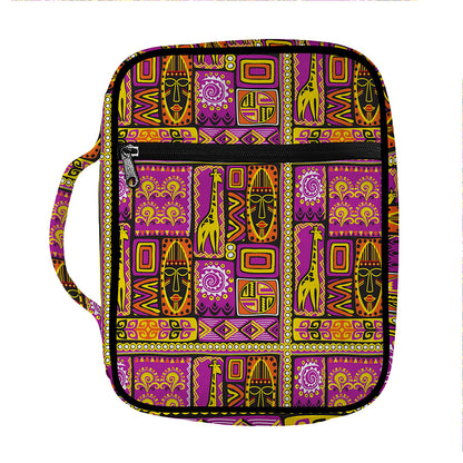 African Ethnic Tribal Inspired Print Front Pocket Bible Bag